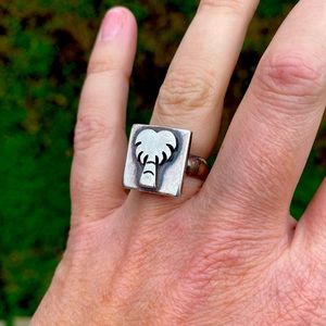 Sterling silver Palm Tree ring size 6